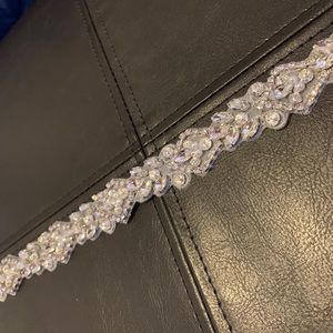 David’s bridal silver bridal belt